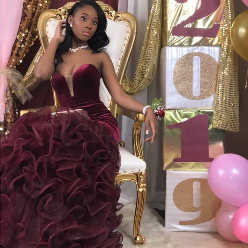 Elegant Burgundy Gown